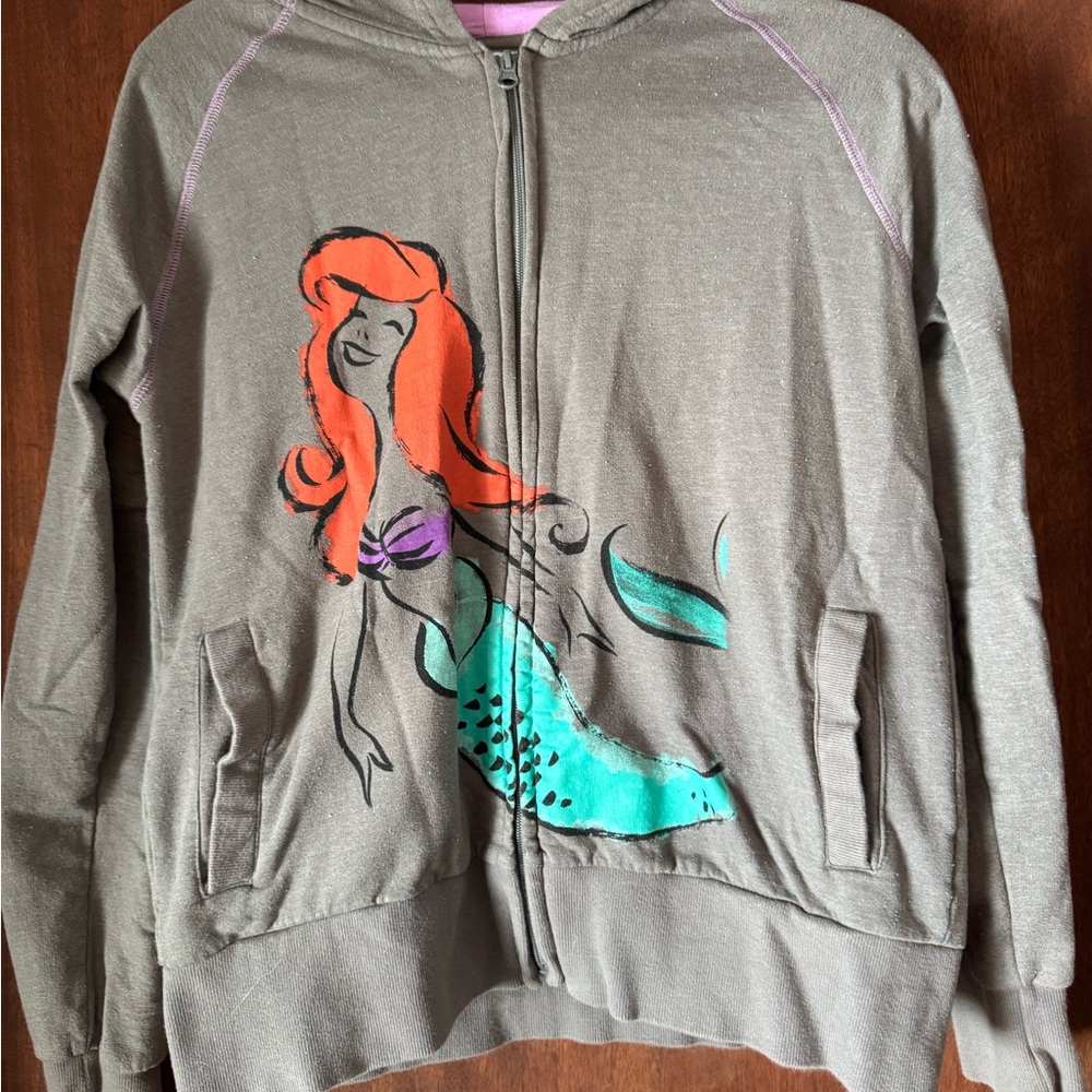 Disney Gray Hoodie with Ariel Design